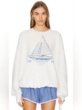THE LAUNDRY ROOM NWT S. Hamptons Regatta Sweatshirt, Heather Grey, Sz S